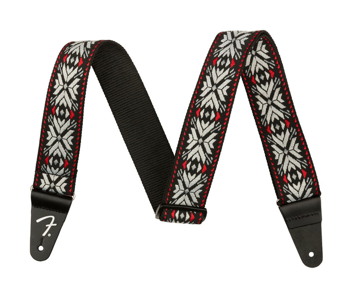 Fender Pasadena Woven Strap Red Snowflake