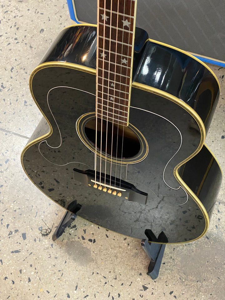 Morris MIJ MJ-405 1981 Jumbo Acoustic Black W/bag ***pre loved***