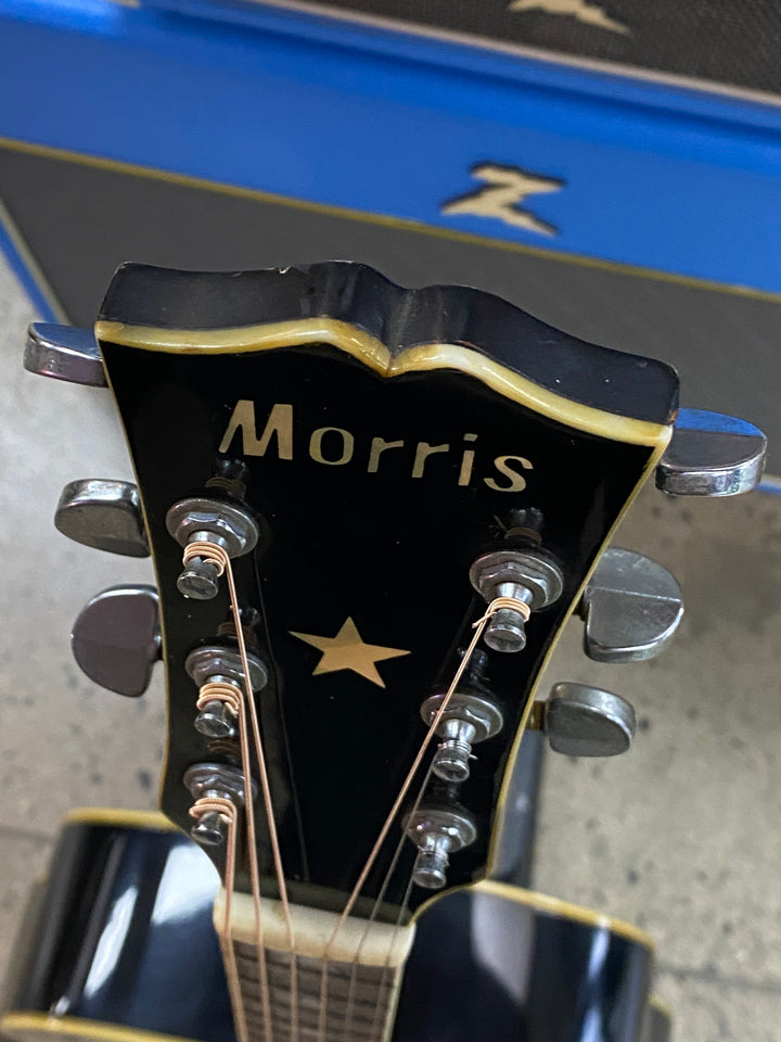 Morris MIJ MJ-405 1981 Jumbo Acoustic Black W/bag ***pre loved***