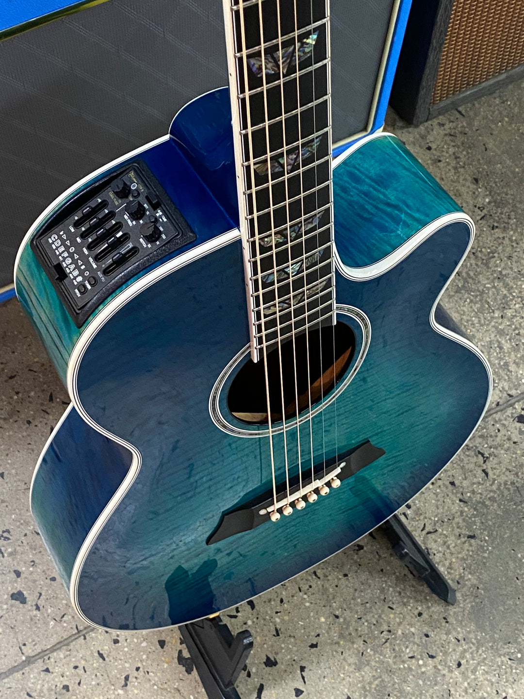 Takamine 2016 MIJ TDP181AC Blue Burst w/case ***pre loved***