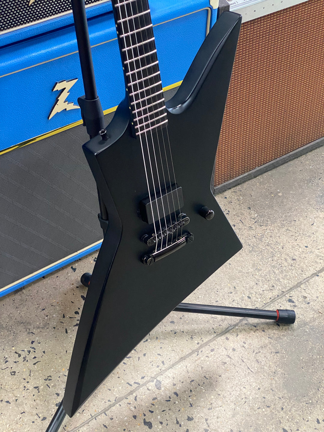 LTD EX MIK Black Metal Electric Guitar Black Satin W/case ***Pre Loved***