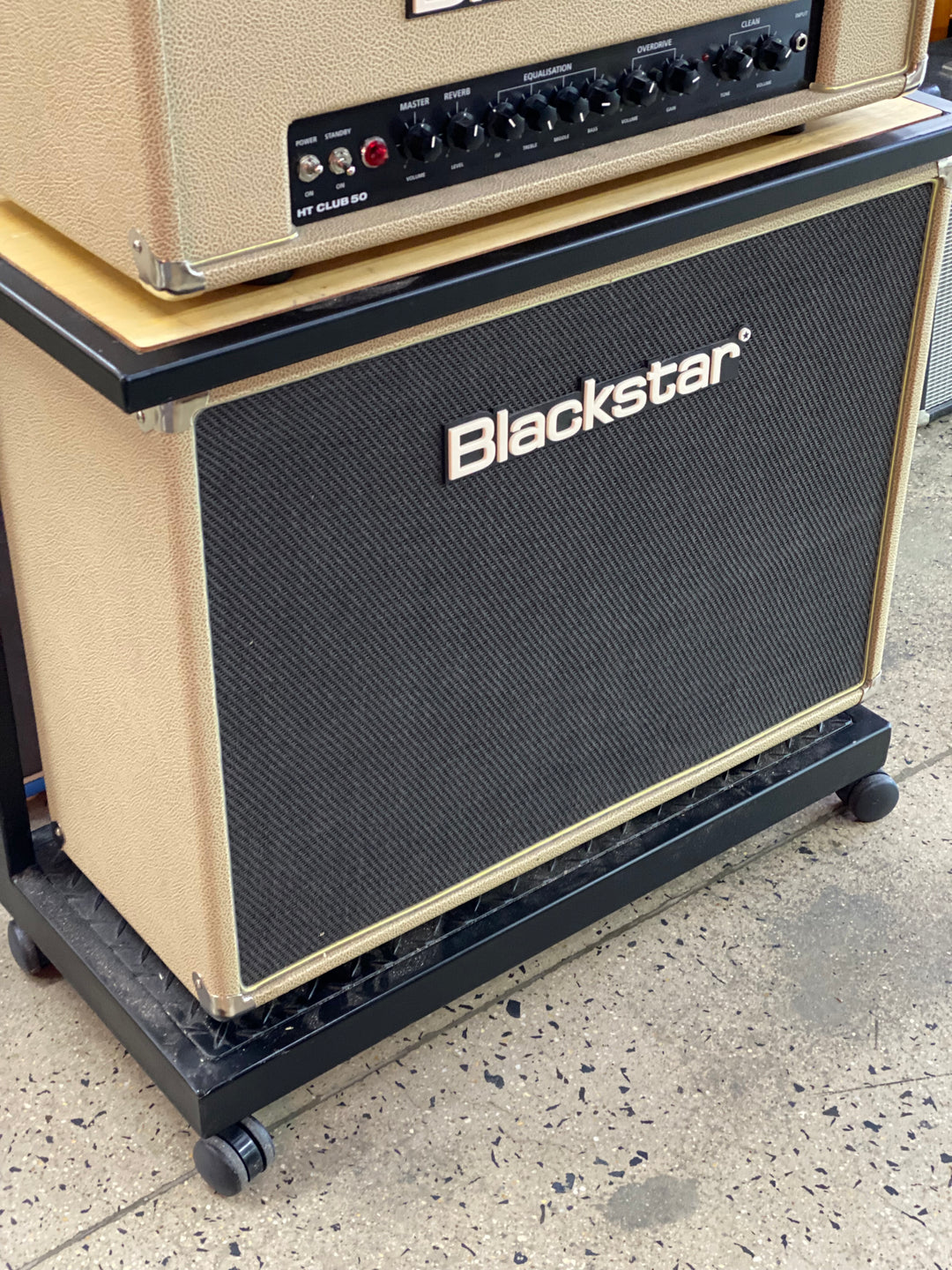 Blackstar HT Club 50 Head and 2x12 Cab with stand | Cream ***Pre Loved***