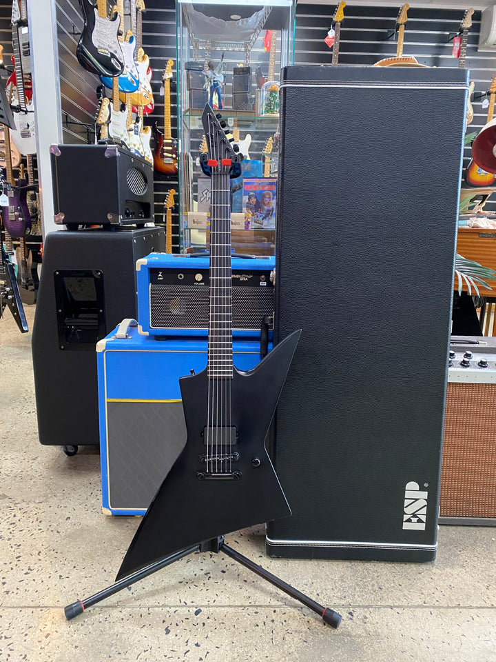 LTD EX MIK Black Metal Electric Guitar Black Satin W/case ***Pre Loved***