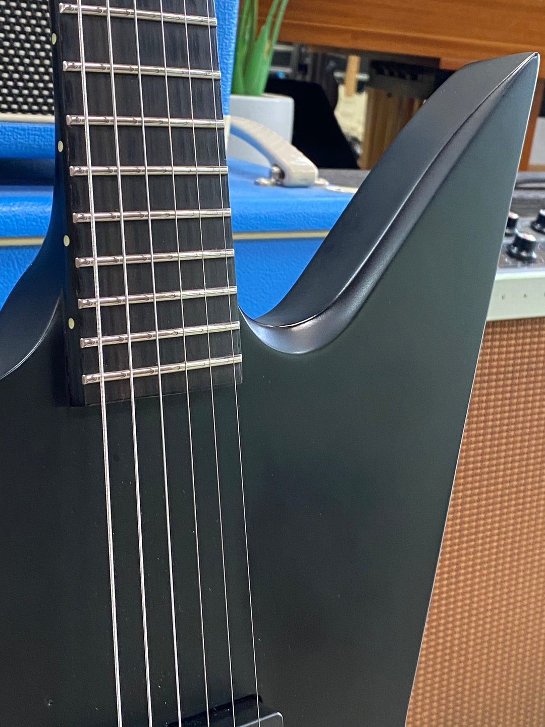 LTD EX MIK Black Metal Electric Guitar Black Satin W/case ***Pre Loved***