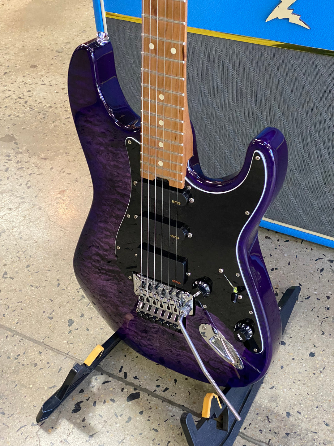 Charvel Marco Sfogli Signature HSS FR CM QM C | Transparent Purple Burst ***Pre Loved***