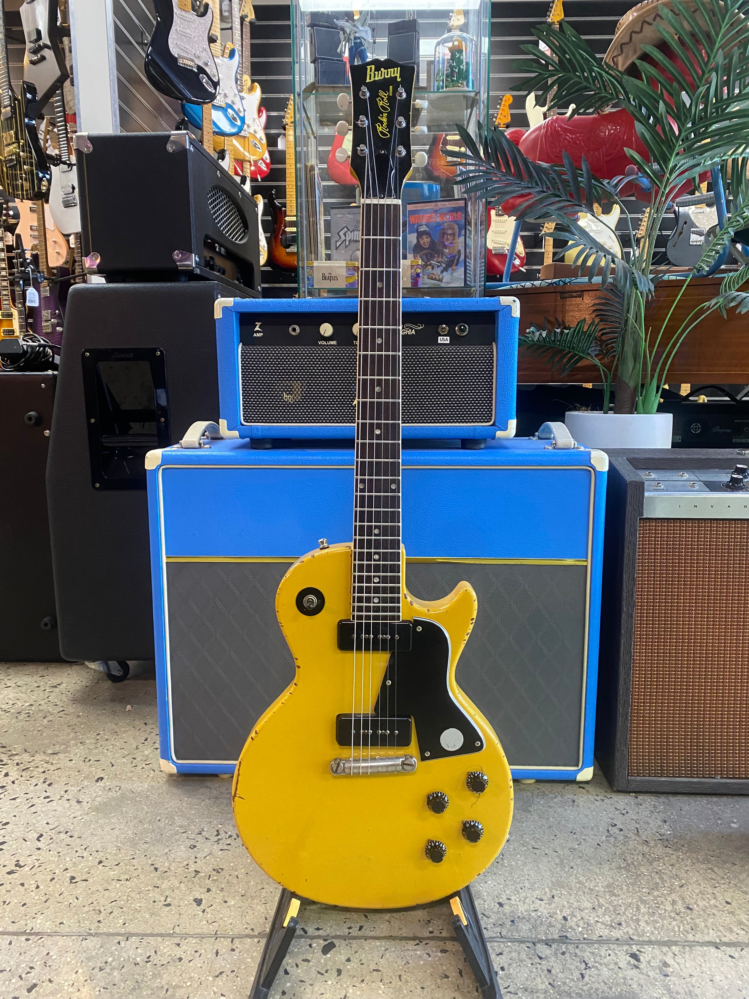 Burny 80s Rock'n Roll Version Les Paul Special TV Yellow w/bag