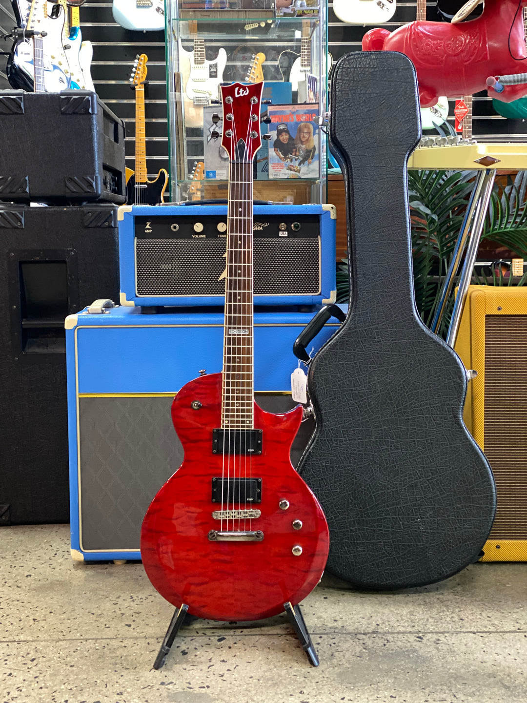 LTD Guitars EC-200QM Quilt Maple w/case | Black Cherry ***pre loved***