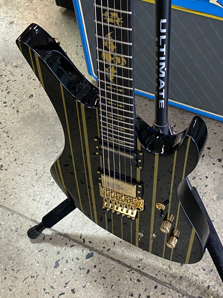 Schecter Synyster Gates Custom-S Gloss | Black w/Gold Stripes