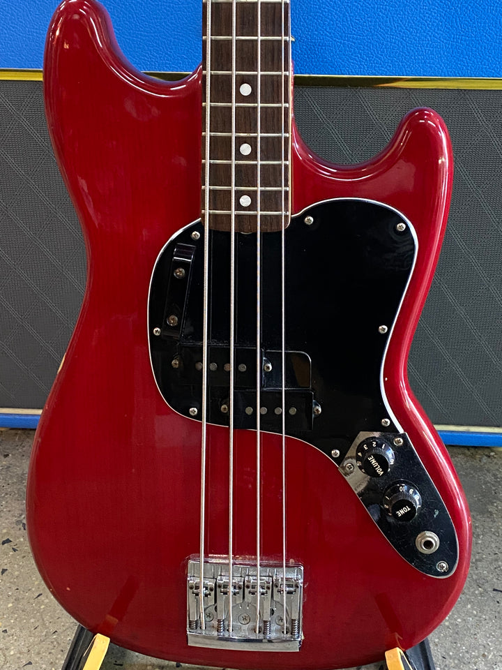 Fender 1981 Musicmaster *Modded w/case | Transparent Red