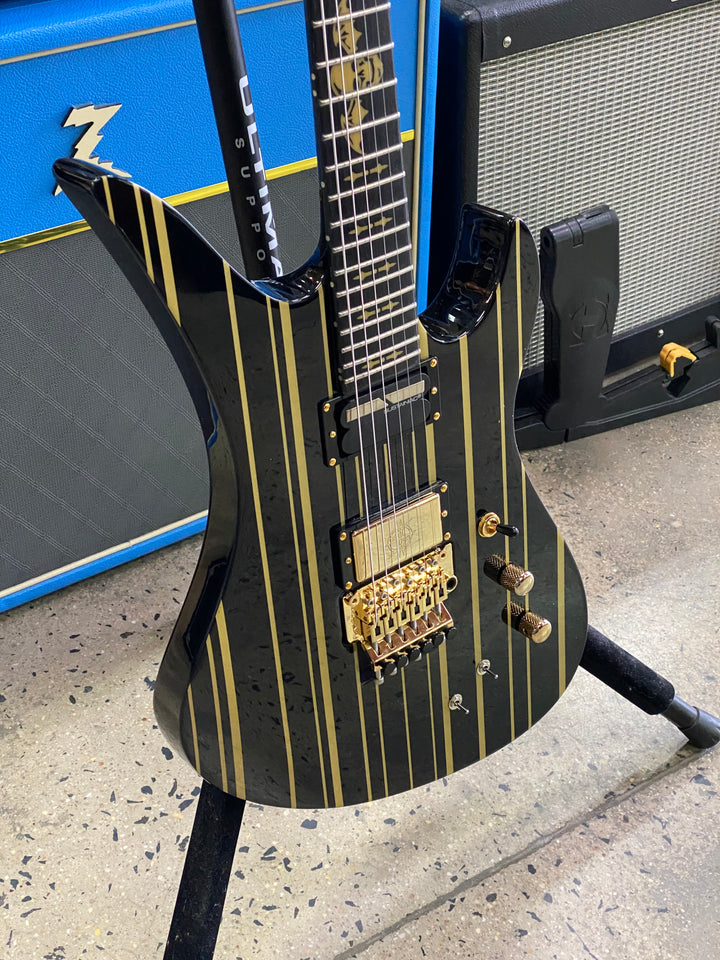 Schecter Synyster Gates Custom-S Gloss | Black w/Gold Stripes