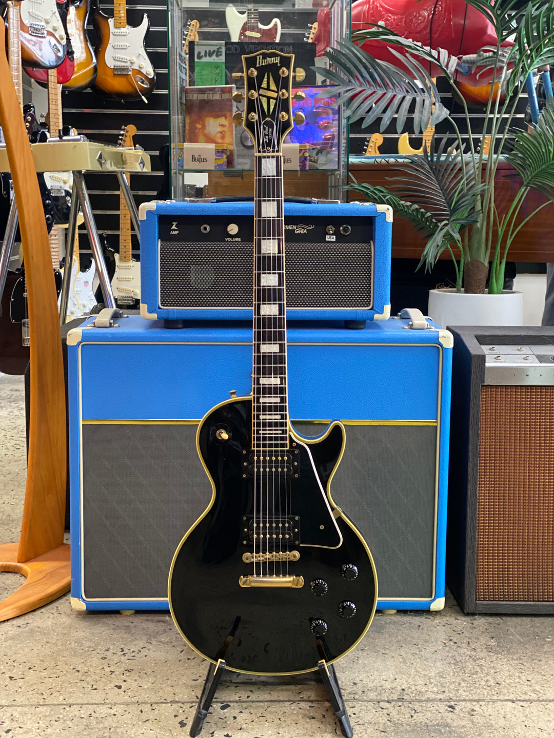Burny Mid 80s LP Custom w/bag | Black ***pre loved***