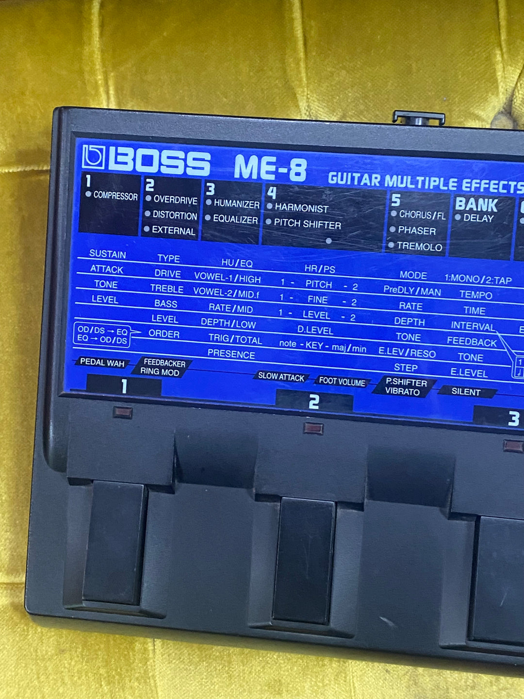 BOSS ME-8 MIJ Electric Guitar Multiple Effects Processor W/Power Supply ***Pre Loved***