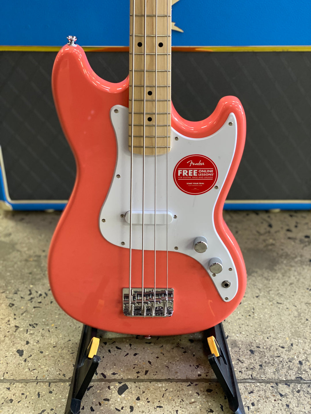 Squier Sonic Bronco Bass | Tahitian Coral