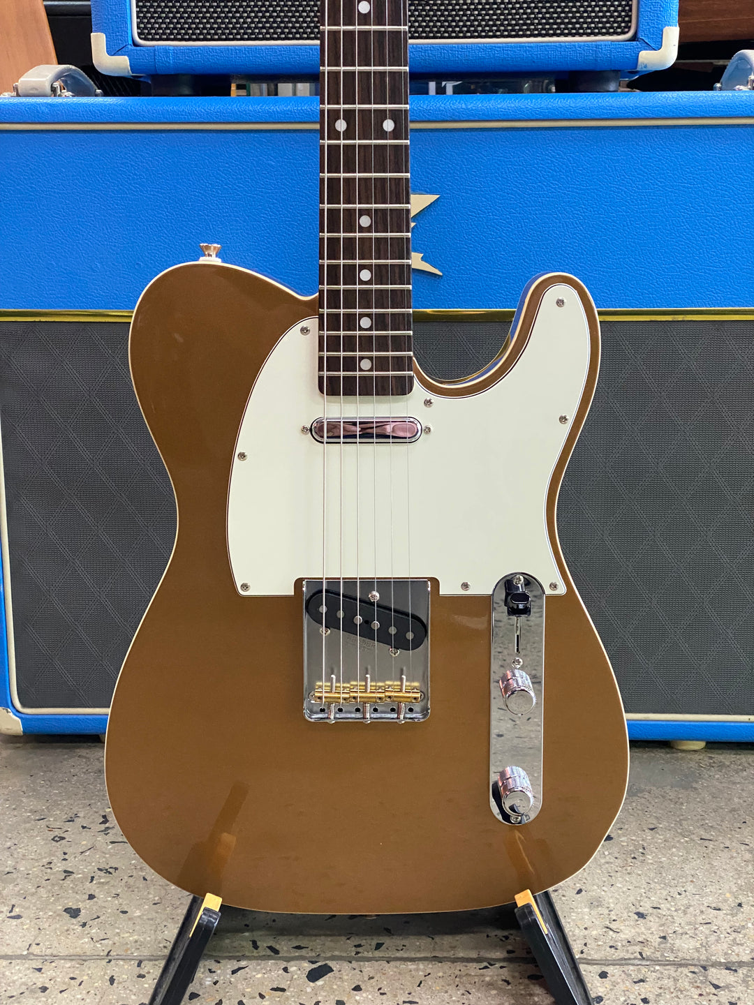 Fender 2022 MIJ JV Modified 60s Custom Telecaster RW Firemist Gold w/case ***Pre Loved***