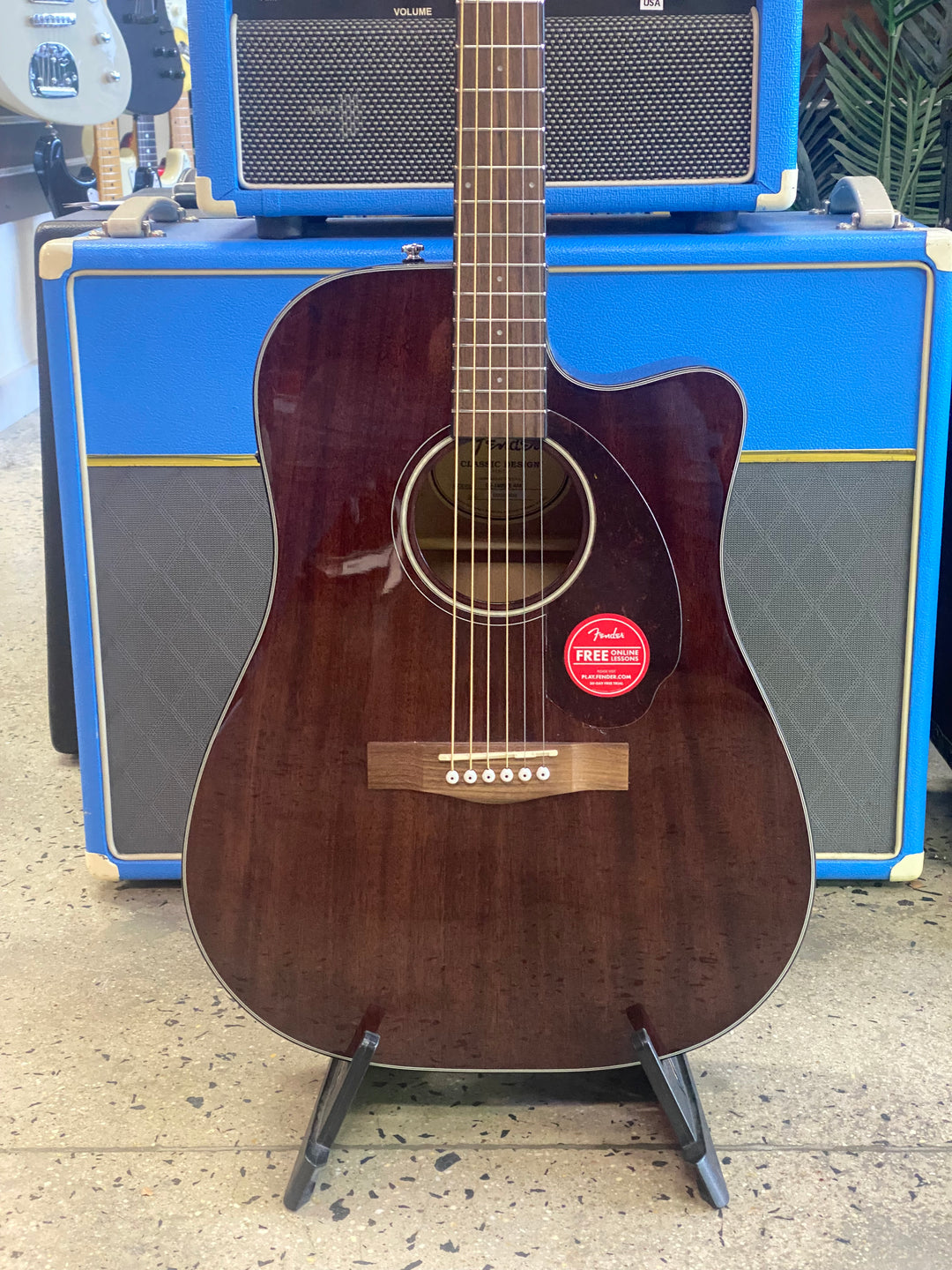 Fender CD-140SCE Dreadnought ac/elec guitar | Walnut Fingerboard All-Mahogany