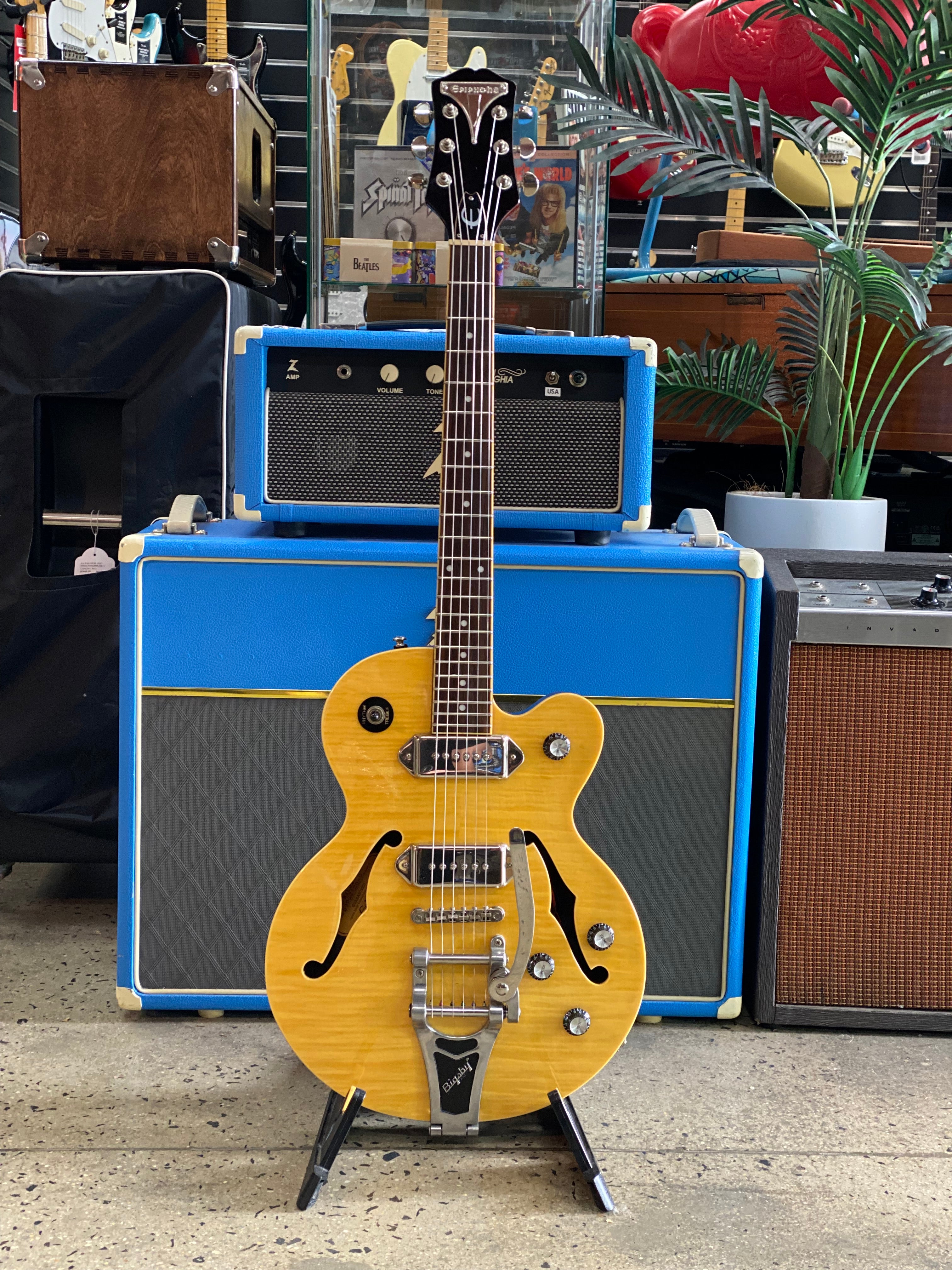 ギター Epiphone Wildkat with Bigsbyl Epiphone 2009 Wildkat w/bag | Natural ***pre loved*** – A&B