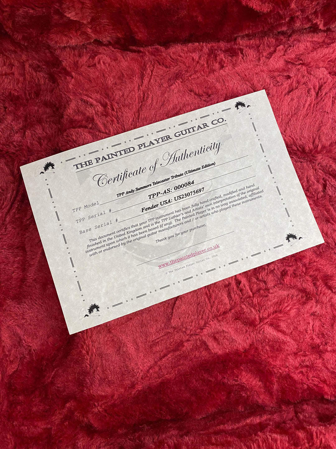 TTP Andy Summers Ultimate Series Tribute Telecaster w/case ***pre loved***