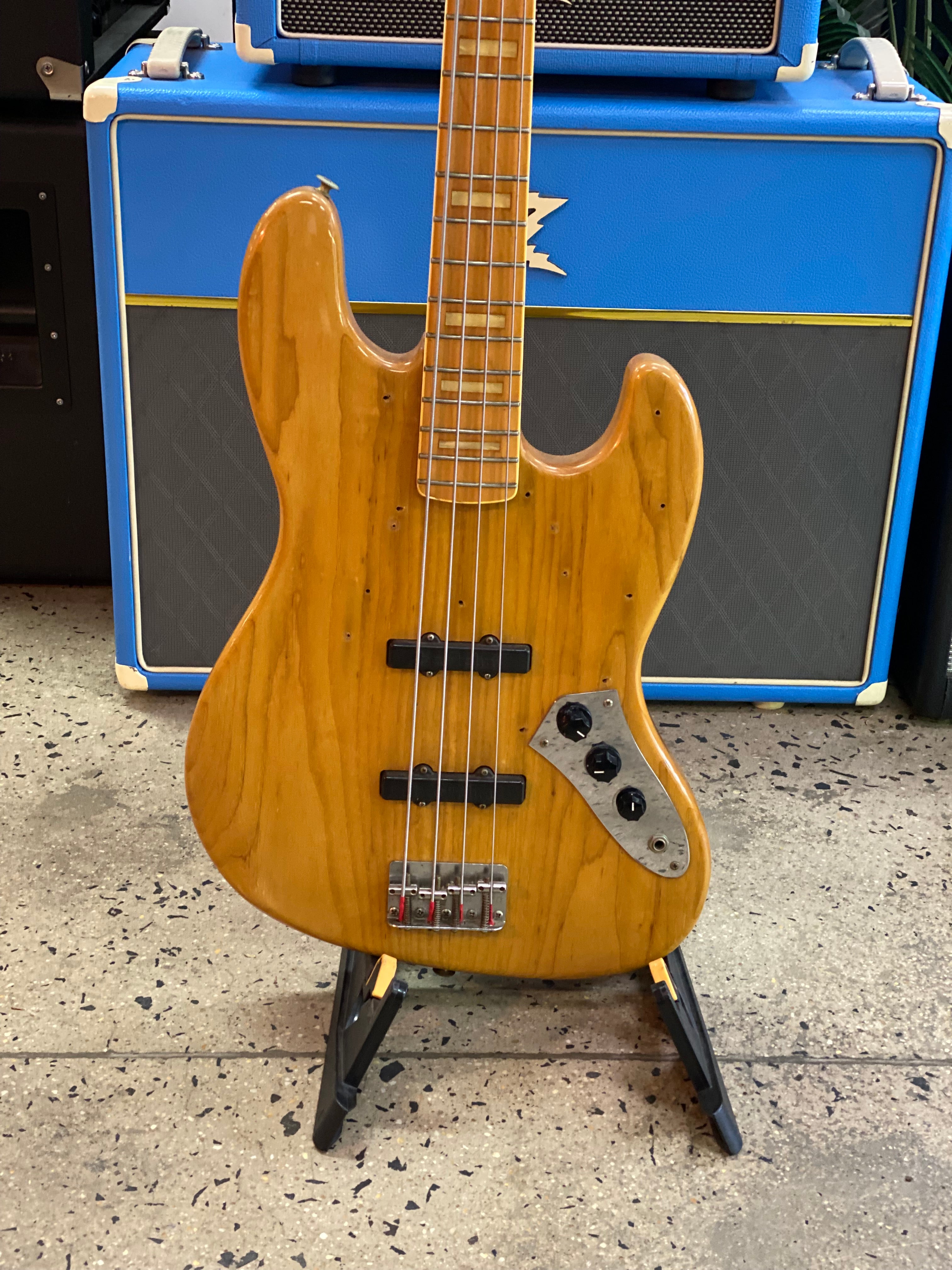 Fender '84-87 MIJ JB-75 E Series Jazz Bass Natural W/Bag ***Pre