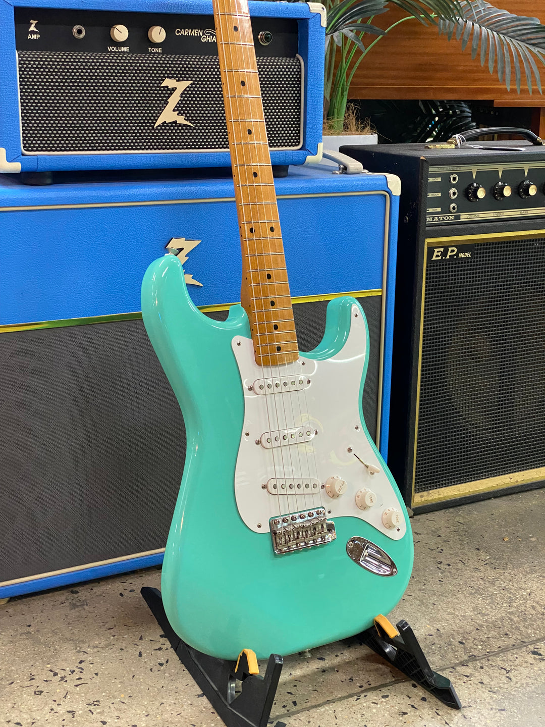 Fender 2022 Vintera 50s Strat *modded* w/bag | Sea Foam Green