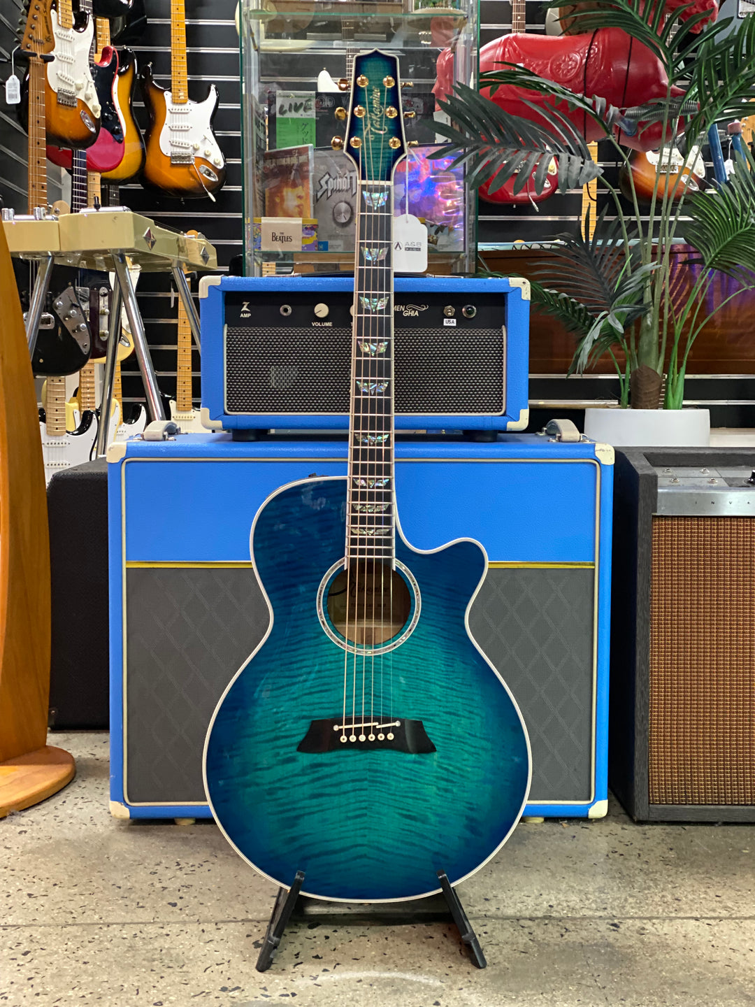 Takamine 2016 MIJ TDP181AC Blue Burst w/case ***pre loved***