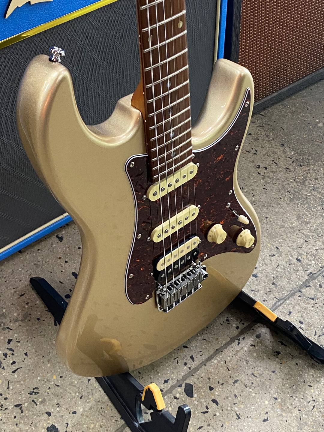 Sire S7 GEN 2 Larry Carlton Signature HSS Roasted Maple Neck Champagne Gold Metallic W/bag ***Pre Loved***