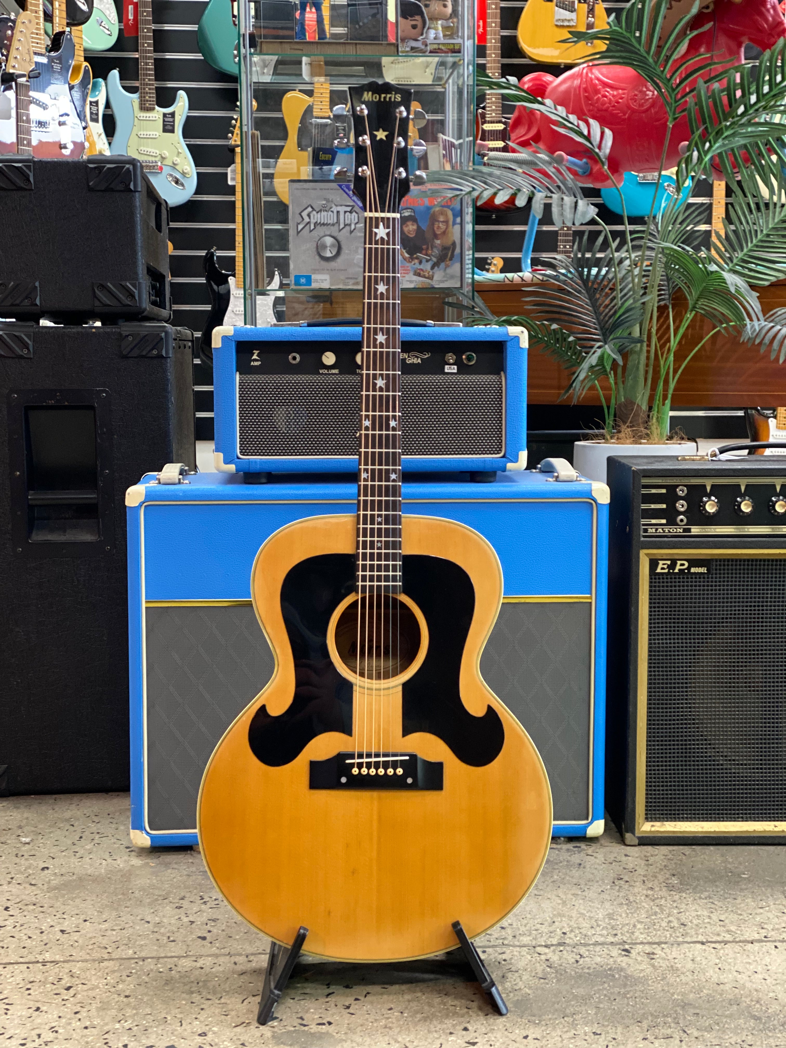 ☆Japan vintage / MORRIS WJ-25 1980 Morris WJ-25 Natural Everly Brothers Gibson J-180 Japan Copy