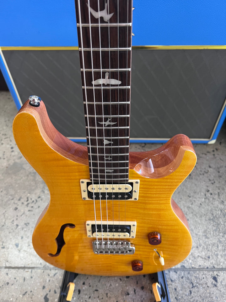 PRS SE 2021 Custom 22 Semi Hollow wbag | Santana Yellow