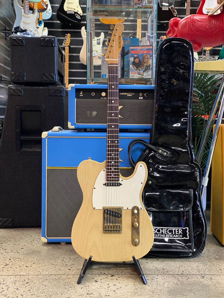 Schecter MIJ Late 80's/90's TL Type Double Bound W/bag | See Thru White ***pre loved***