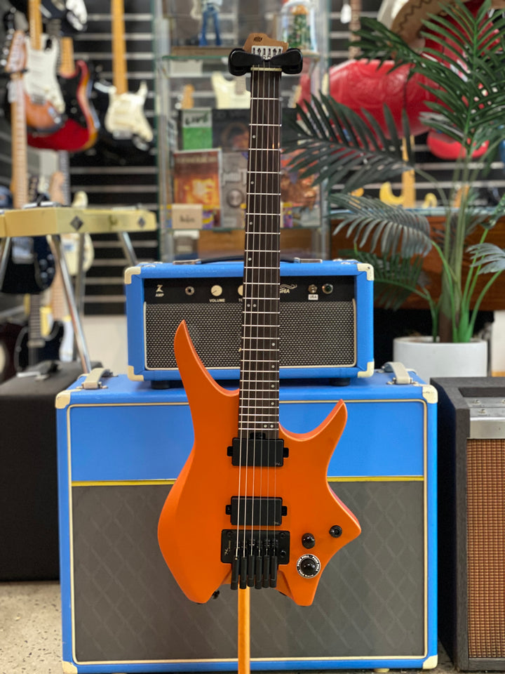Hils HN5 Headless Electric Guitar | Satin Metallic Coral Orange