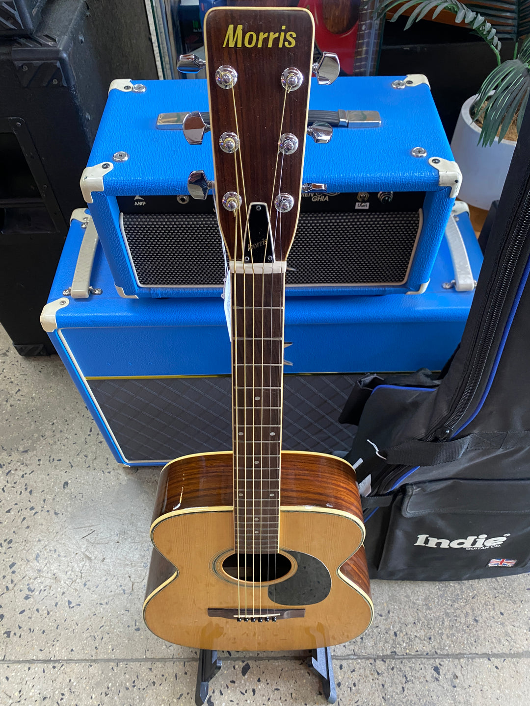 Morris F-20 MIJ 1975 Folk Acoustic Guitar Natural W/bag ***Pre Loved***