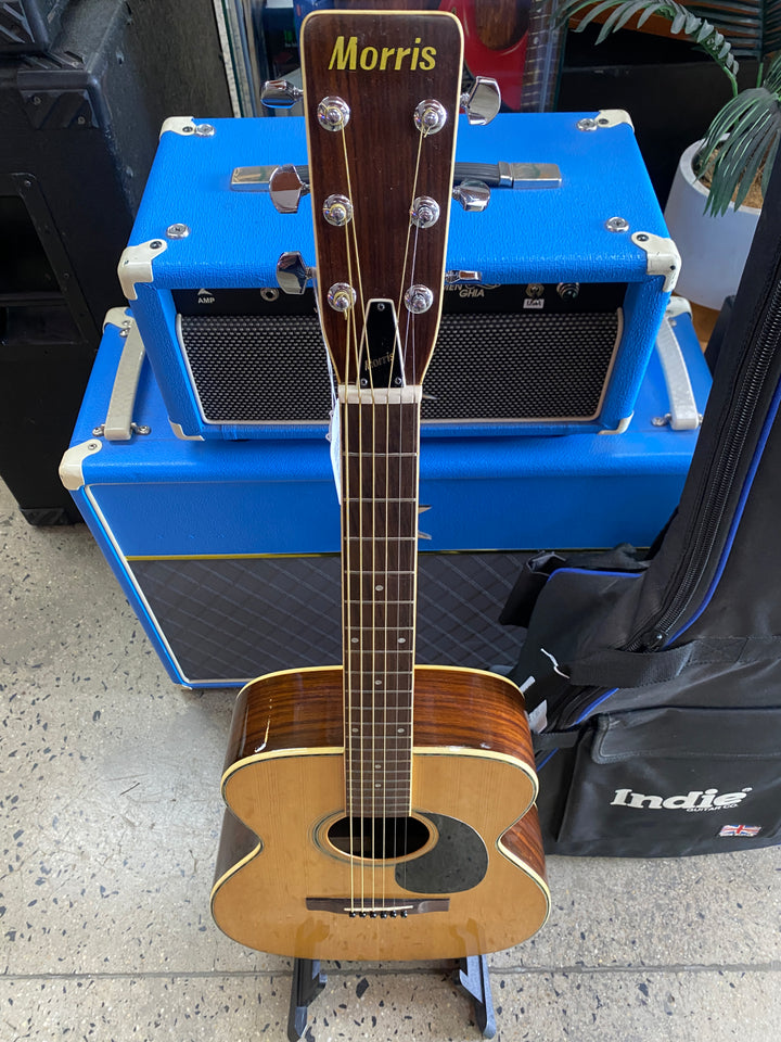 Morris F-20 MIJ 1975 Folk Acoustic Guitar Natural W/bag ***Pre Loved***