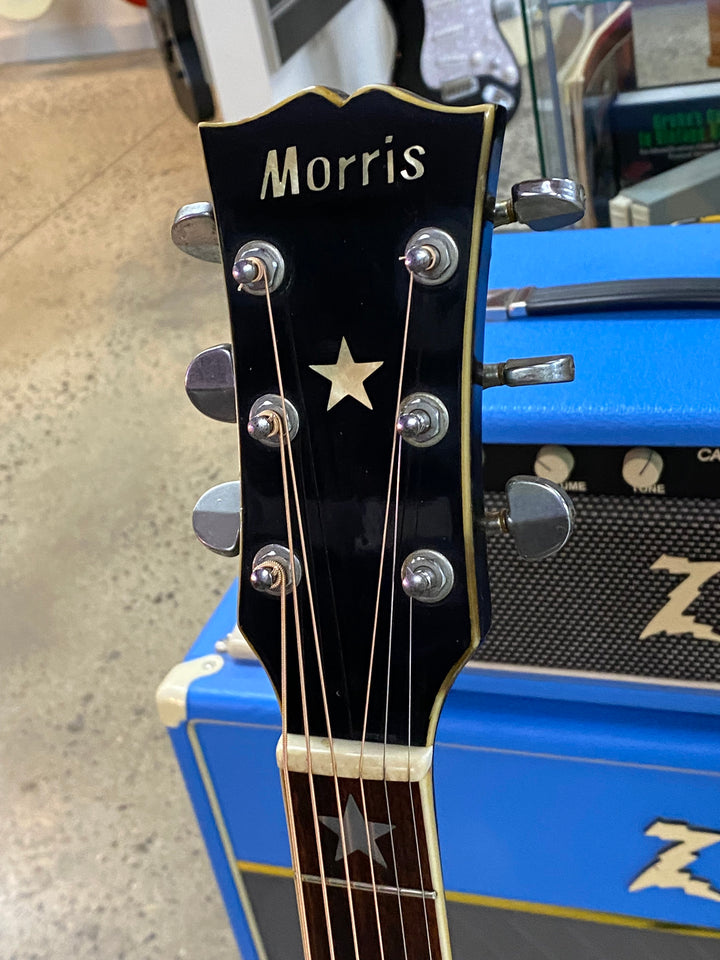 Morris MIJ MJ-405 1981 Jumbo Acoustic Black W/bag ***pre loved***