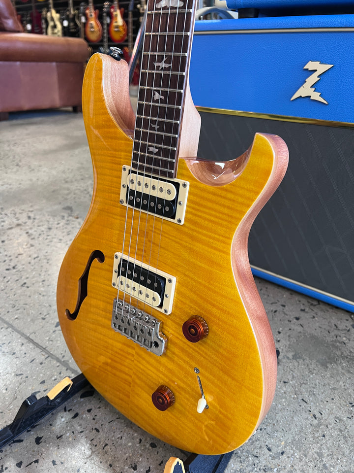 PRS SE 2021 Custom 22 Semi Hollow wbag | Santana Yellow