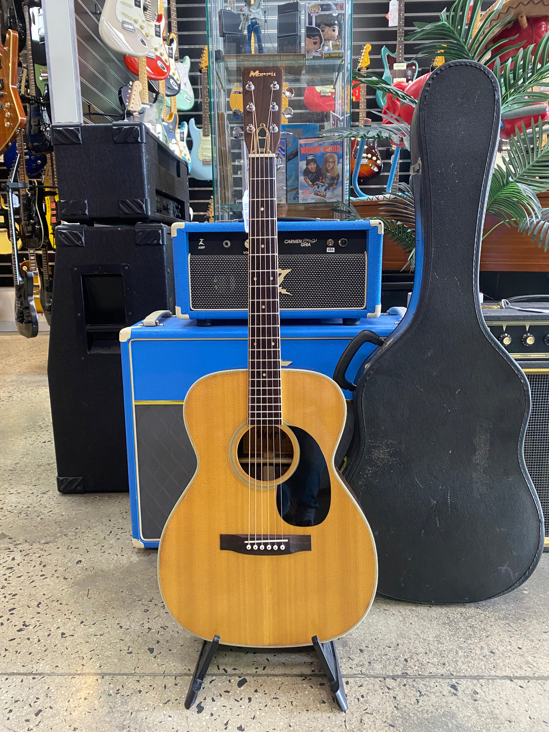 Morris 1972 F20 MIJ folk acoustic guitar Natural W/case  ***Pre Loved***