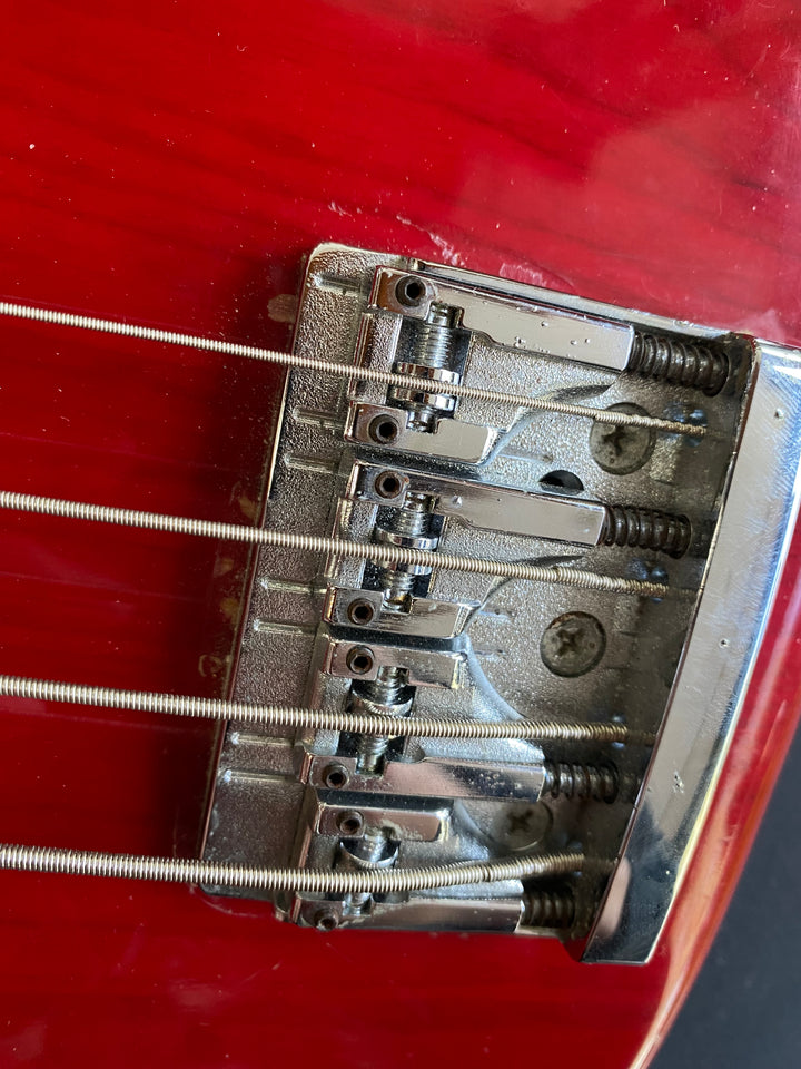 Fender 1981 Musicmaster *Modded w/case | Transparent Red