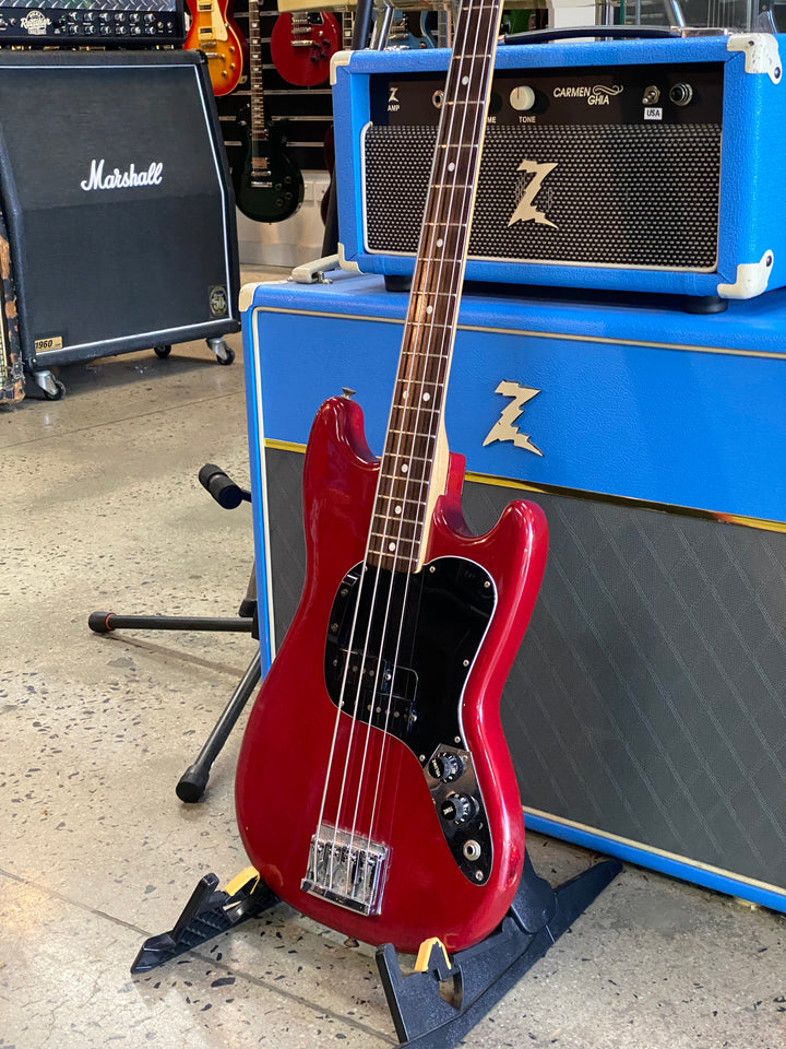 Fender 1981 Musicmaster *Modded w/case | Transparent Red