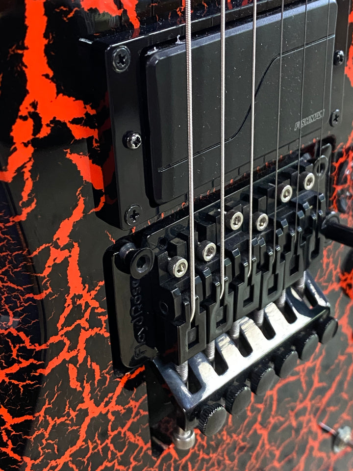 Schecter BalSac E-1 FR Signature SCH1559 Guitar Black Orange Crackle ***Pre Loved***