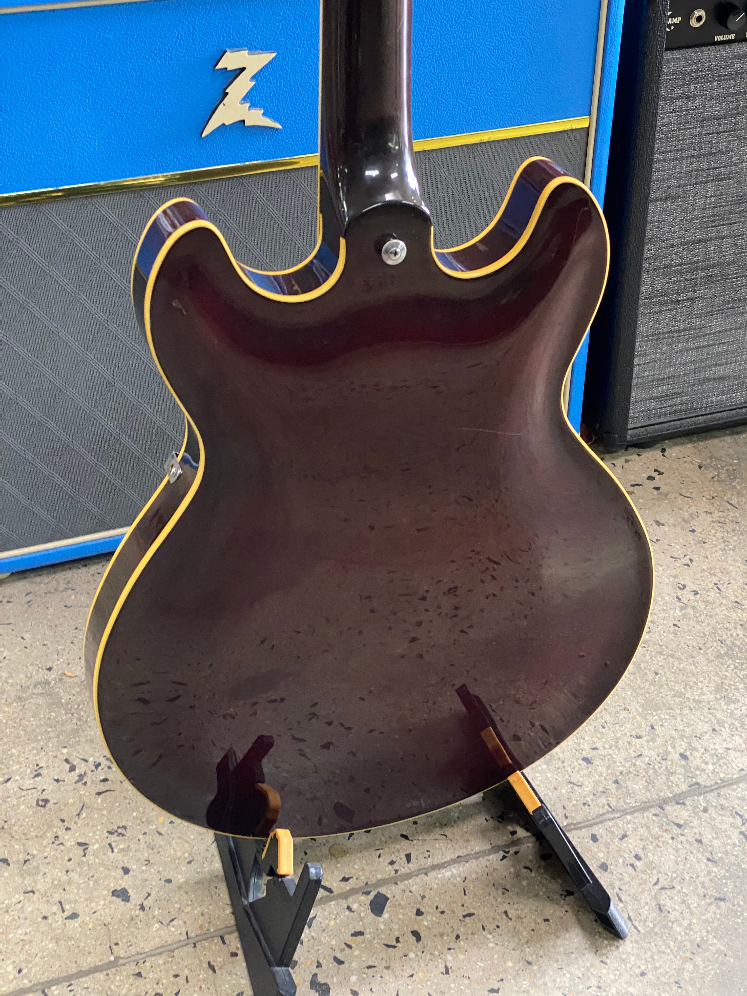 YAMAHA SA-1200S Super Axe （1980）　セミアコ 1980 Yamaha SA1200S Super Axe Sunburst | Made in Japan MIJ, Ebony