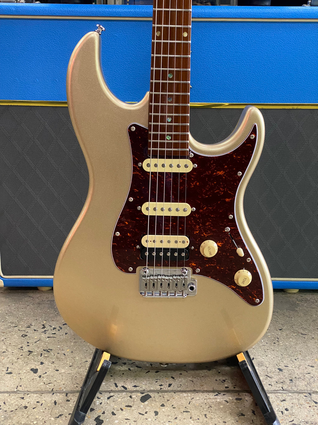 Sire S7 GEN 2 Larry Carlton Signature HSS Roasted Maple Neck Champagne Gold Metallic W/bag ***Pre Loved***