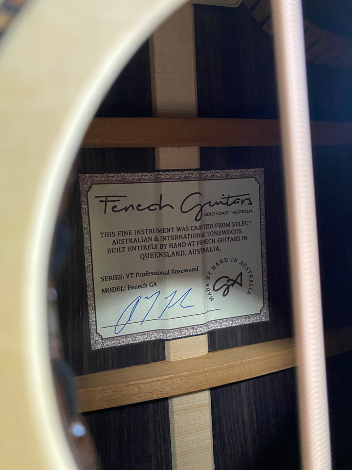 Fenech Guitars VTPRGAC VT Professional Rosewood Cutaway Acoustic