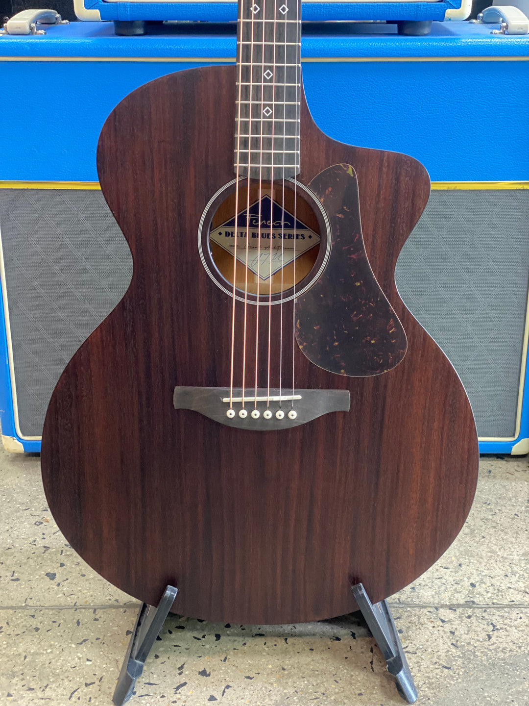 Fenech Delta Blues GA Cutaway All AA Mahogany w/case