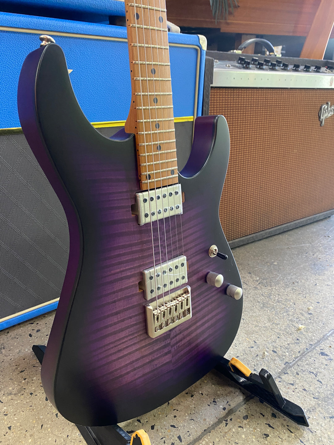 Schecter C-1 Standard Plus Electric Guitar | Purple Burst (TPB)