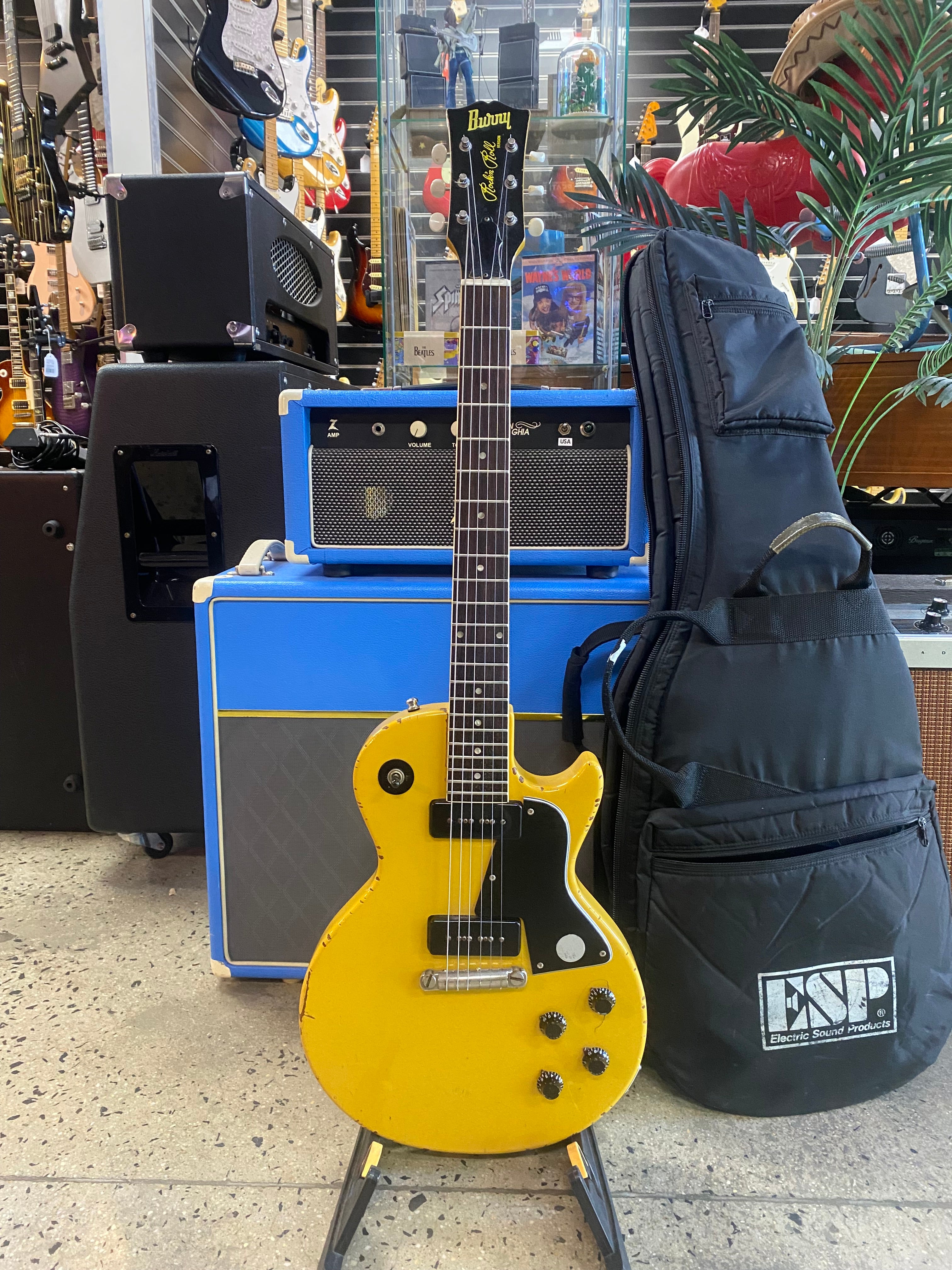 Burny 80s Rock'n Roll Version Les Paul Special TV Yellow w/bag