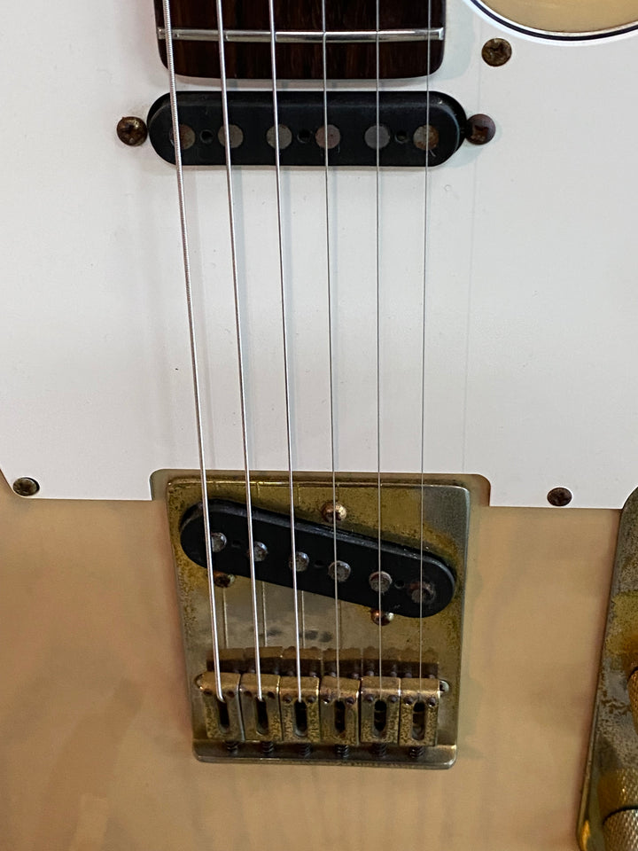 Schecter MIJ Late 80's/90's TL Type Double Bound W/bag | See Thru White ***pre loved***