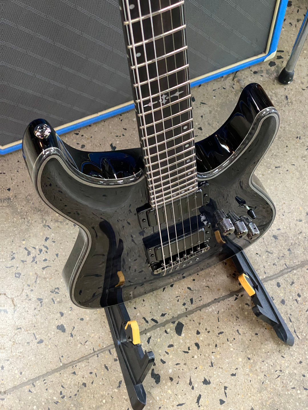 Schecter Hellraiser Hybrid C-1 Transparent Black Burst