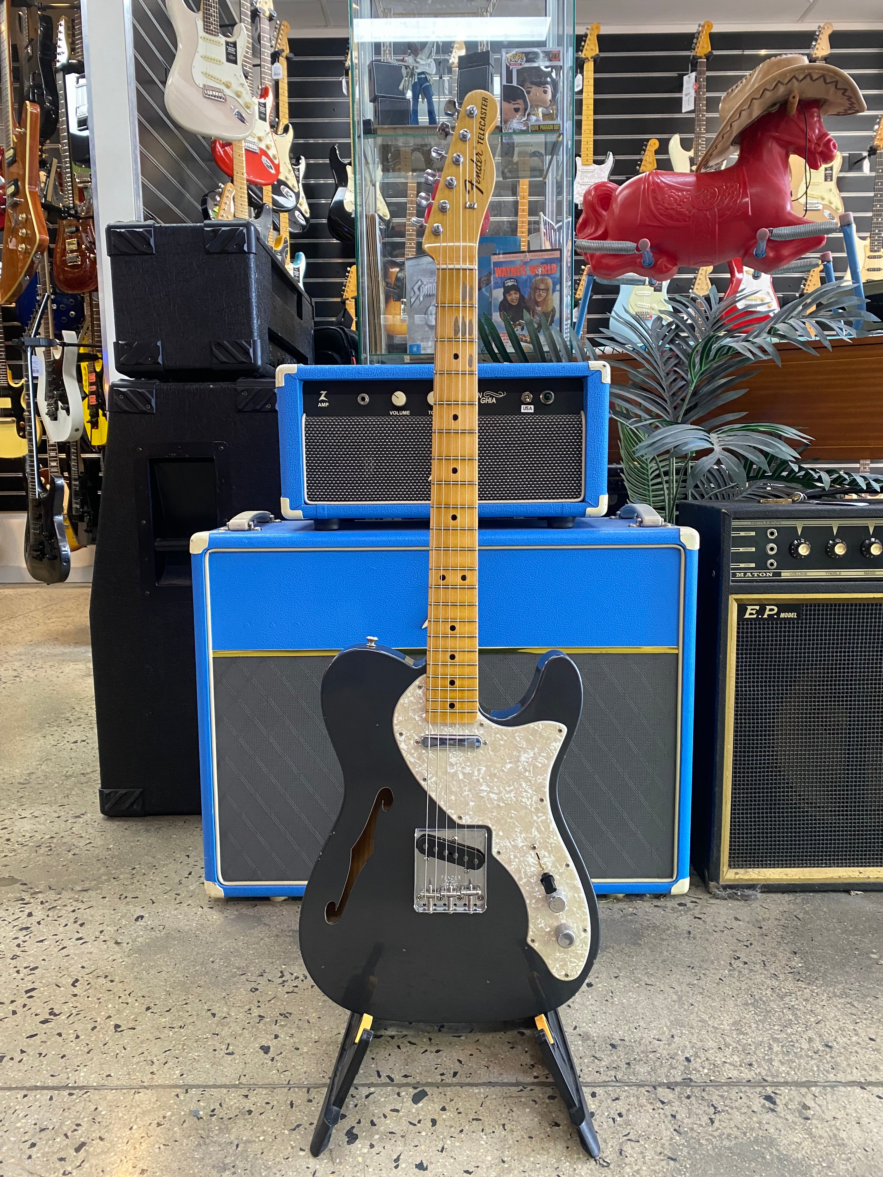 【ホンマホ】fender custom shop 68 thinline Fender 2020 Custom Shop 68 Tele Thinline Charcoal Frost Metallic