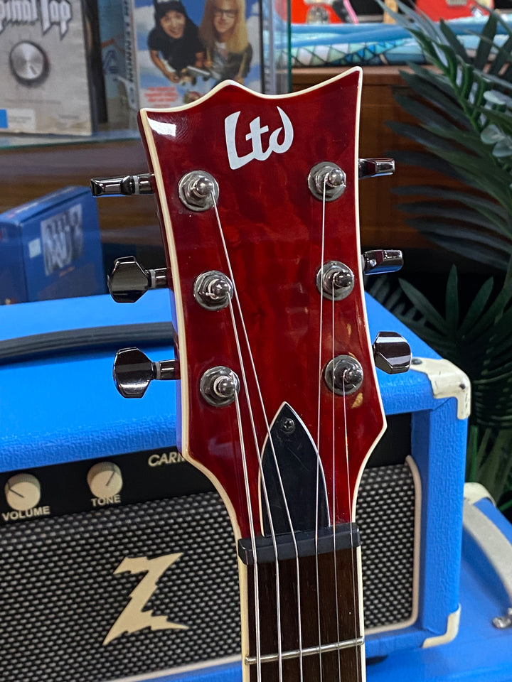 LTD Guitars EC-200QM Quilt Maple w/case | Black Cherry ***pre loved***