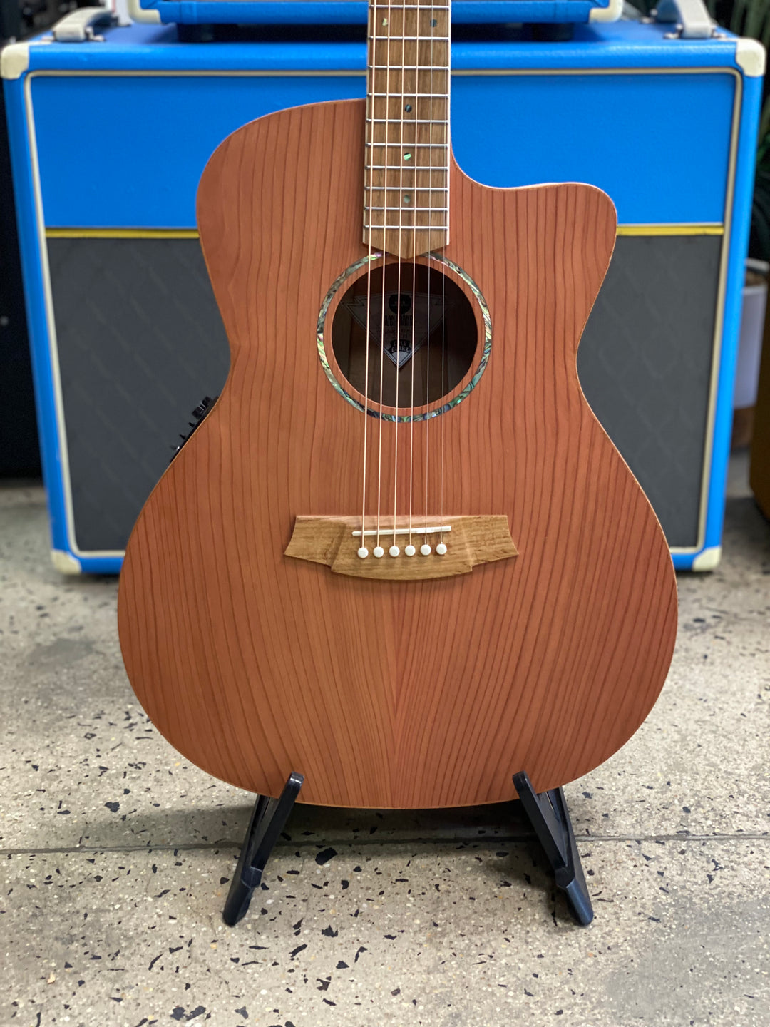 Cole Clark Studio SAN1EC Grand Auditorium Redwood Top Queensland Maple Back and Sides