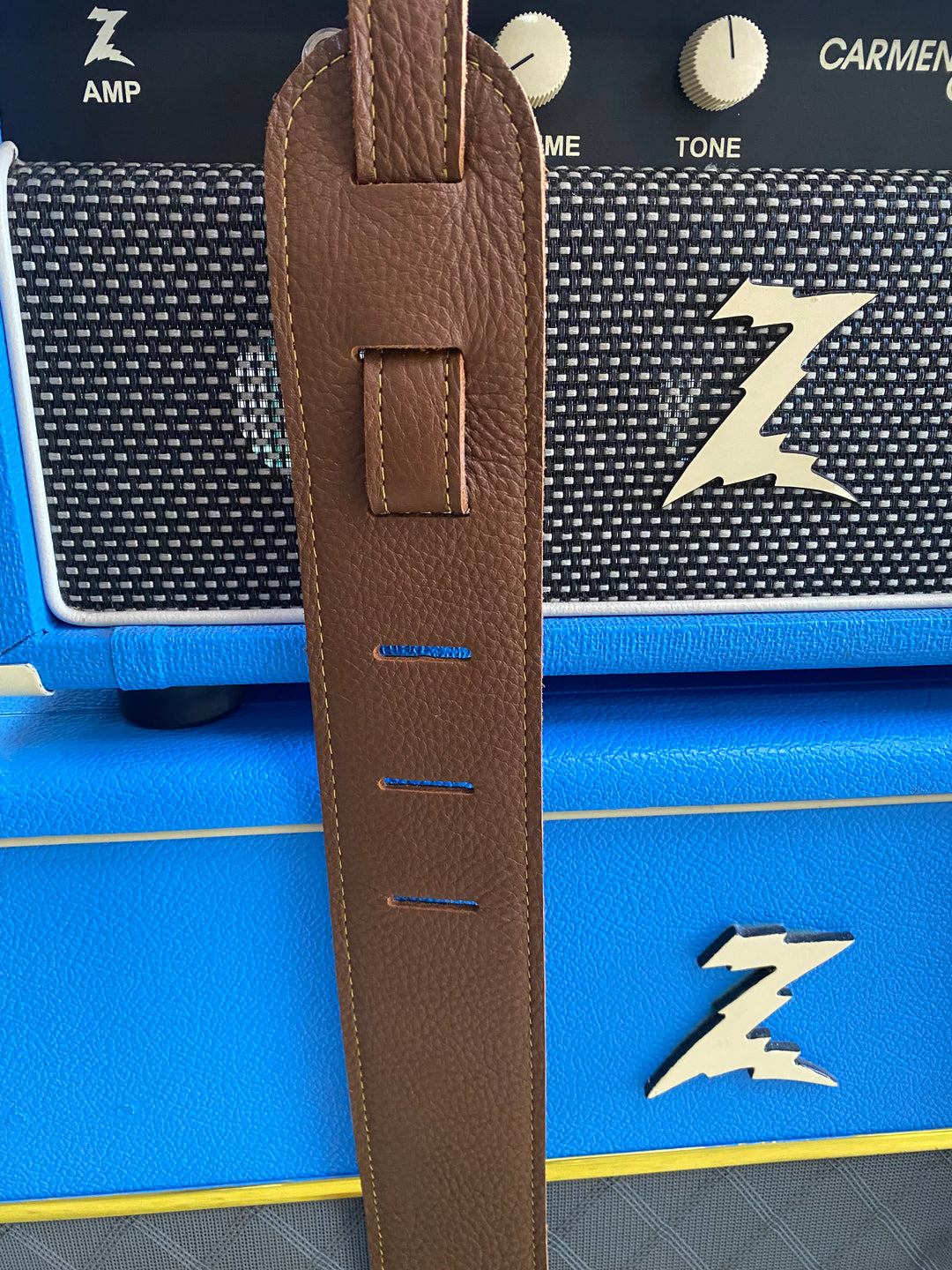 Franklin 2.5 inch Caramel Purist Leather Strap with Leatherette backing