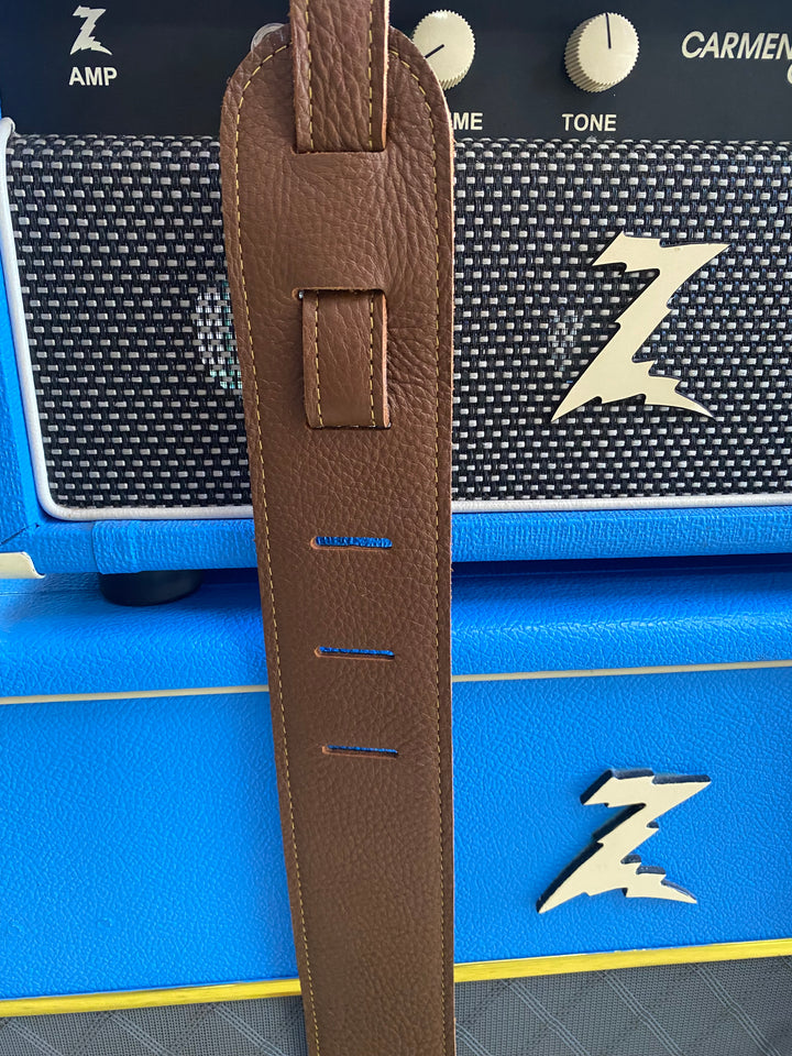 Franklin 2.5 inch Caramel Purist Leather Strap with Leatherette backing